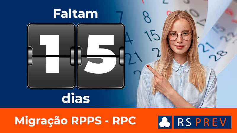 informações para alertar o servidor que faltam 15 dias para a migração de regime